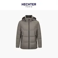 【商场同款】HECHTER冬季新款连帽羽绒服男款纯色面包服外套LJ61610