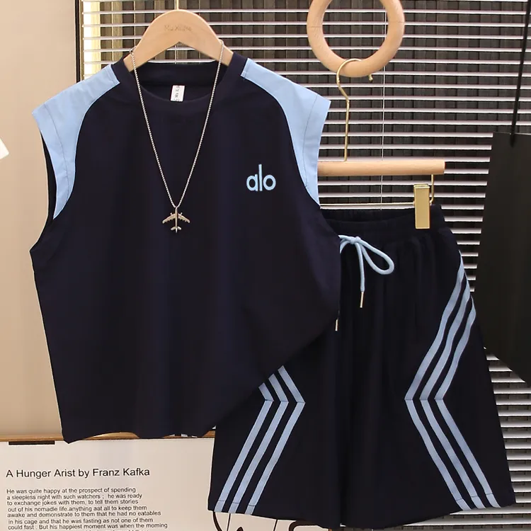 冰感童装男童夏装套装2025新款儿童夏季薄款无袖短裤两件套宽松潮