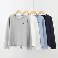  【Halo】eg*韩系毛圈贝壳袖扣卷边卫衣