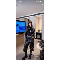 RUYIFASH抽绳休闲皮裤