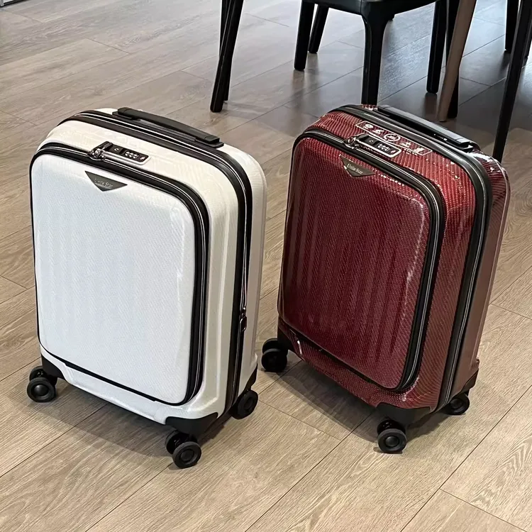 出口日本碳纤维拉杆箱贝壳旅行箱超轻开口箱20寸质感行李箱男女包