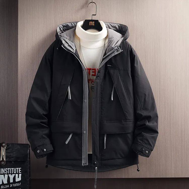 兰博之嘉户外棉服男款冬季休闲百搭韩版工装外套男装冬款夹克棉袄