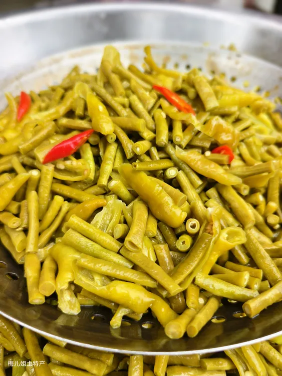 梅儿姐家湖北麻城手工酱腌菜萝卜丝峨眉豆辣椒500克包