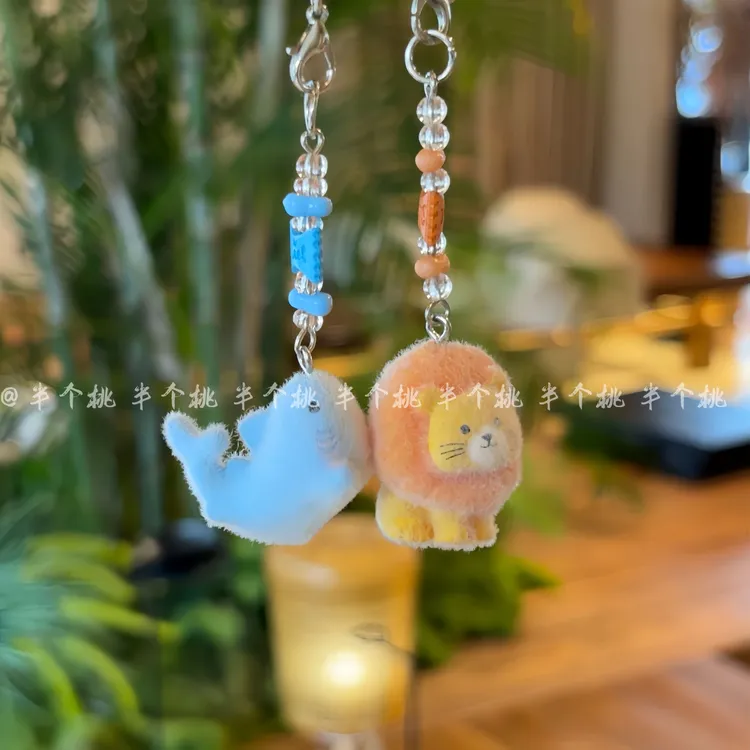 可爱植绒挂件立体包包动物手机链钥匙扣少女礼物挂饰高颜值情侣款