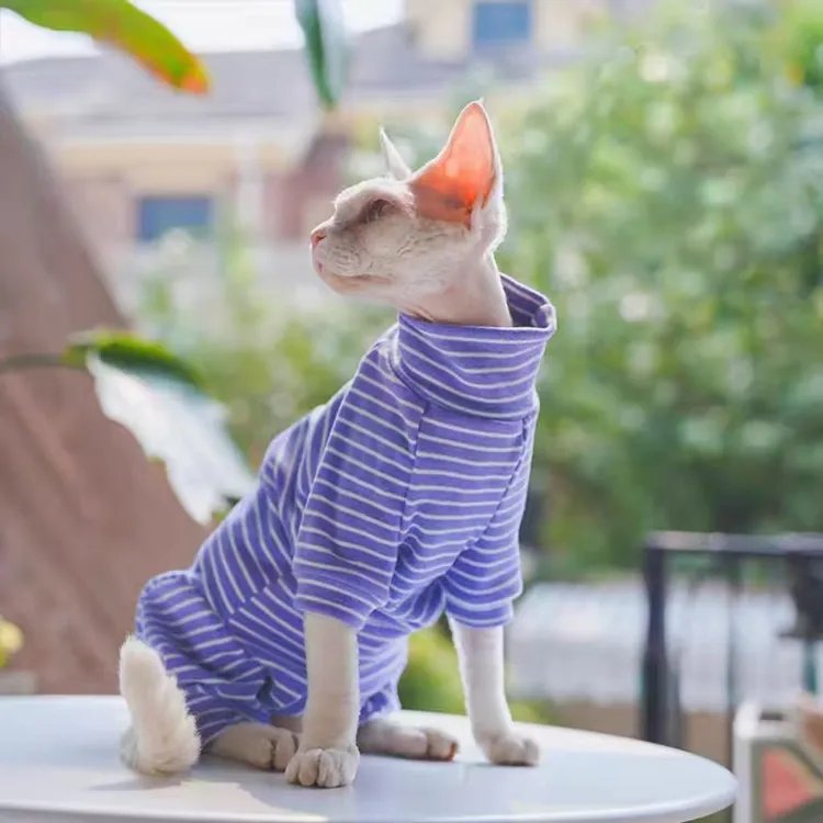 猫狗通用韩系潮流春夏款防掉毛四脚空调服外出时尚单品涤纶材质浙
