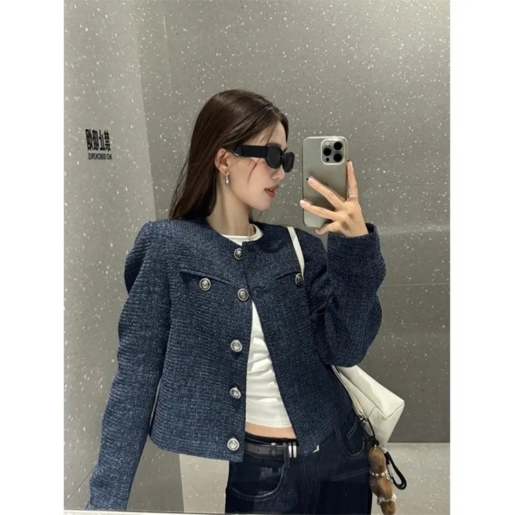 小香风短款外套女早秋新款复古名媛气质高级感显瘦长袖夹克上衣潮