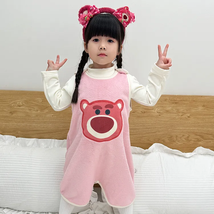 迪士尼儿童秋冬保暖背心护肚家居服防踢被宝宝睡衣
