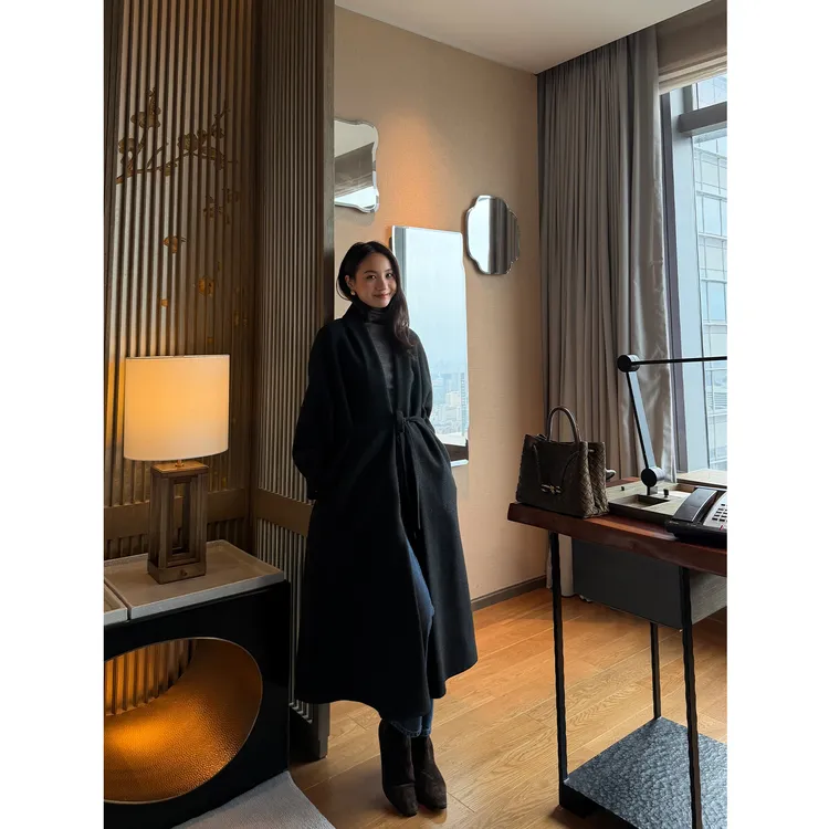 KEEP KAPU靠谱【娜琏千金】羊毛驼绒混纺双面空气羊绒大衣KP253182