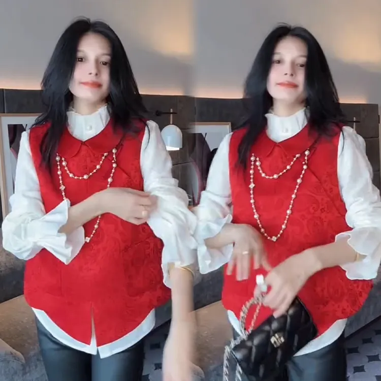 2025秋冬新款时尚显瘦气质网红高档套装女高级百搭宽松大码两件套