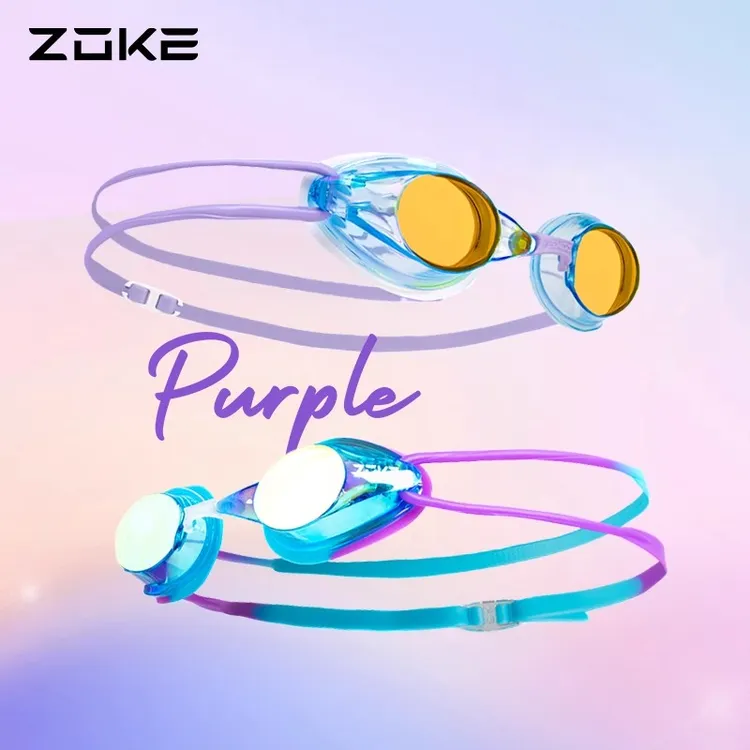 zoke洲克电镀泳镜女款专业高清防水防雾成人儿童训练游泳眼镜男款