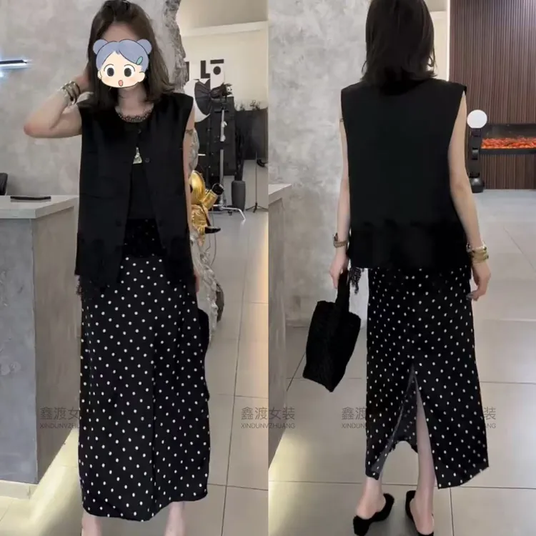 2025夏季新款时尚显瘦气质女士网红洋气三件套百搭款D5729