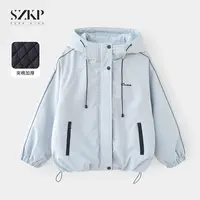 SZKP冬季新款女童保暖上衣中大童休闲儿童加厚连帽外套BGYD556637