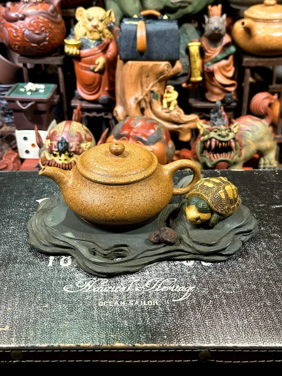 全手工定制款（明炉）珍藏稀有紫砂黄金段老宕口深井70年代手工研磨