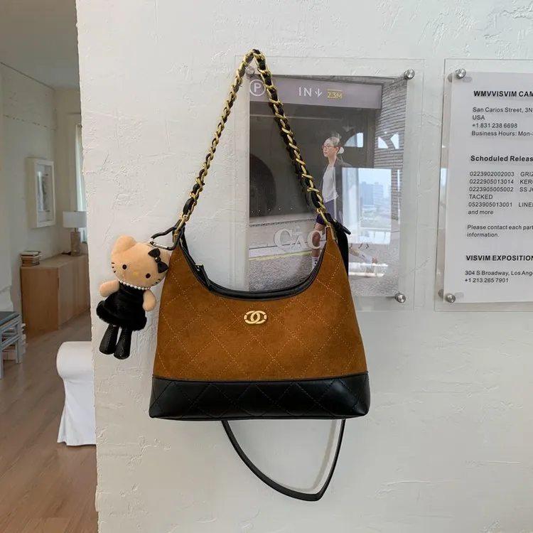 轻奢超火小香风链条腋下包包女2025新款轻奢小众高级感单肩斜挎包