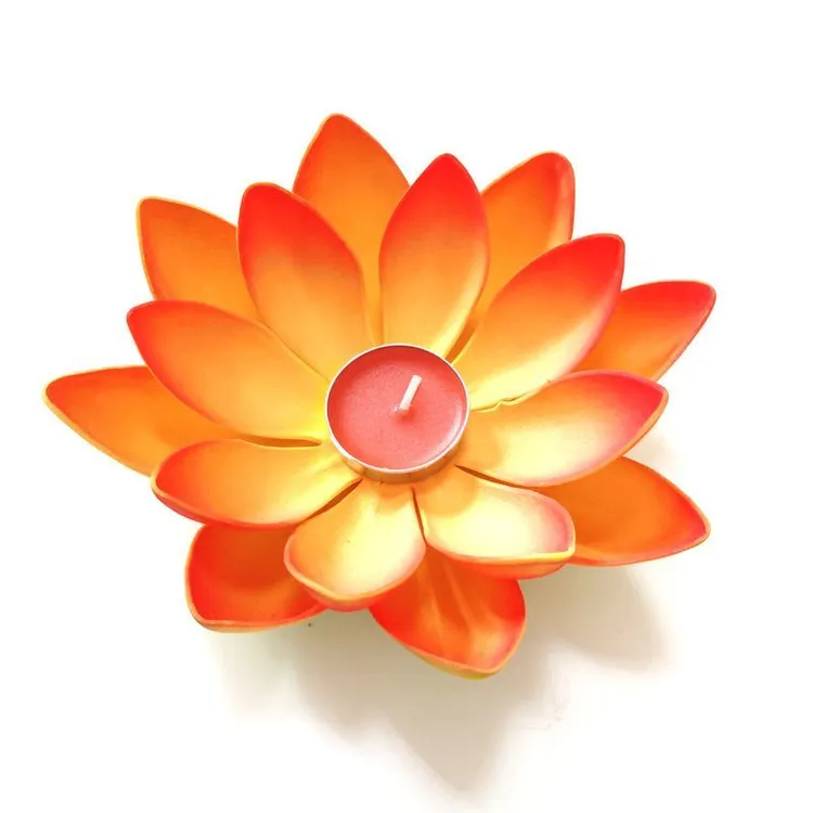 灯灯灯祈福荷花许愿莲花中秋节日 河灯佛供蜡烛 灯 七夕水灯创意