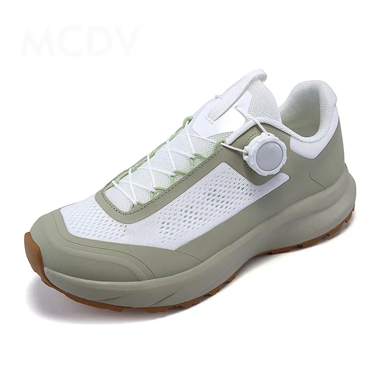 轻户外登山鞋旋转扣轻盈透气网面徒步鞋城市休闲运动男鞋低帮夏季