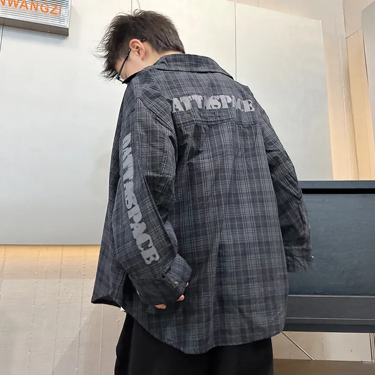 【实体品质】男童衬衫春秋款翻领长袖上衣外套2025新款男孩韩版酷潮