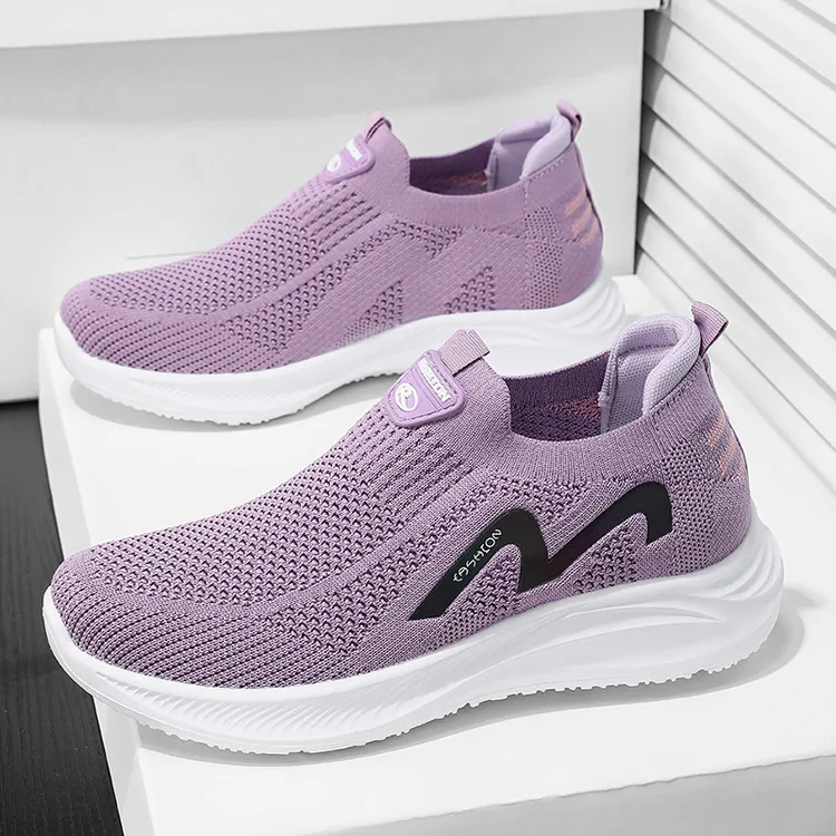 足力健运动鞋老人鞋夏季透气软底轻便舒适一脚蹬休闲中老年健步鞋