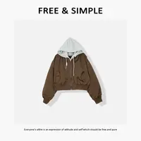 Free&Simple-‘98款’街头时尚潮牌美式感连帽棒球款外套-BH2532L