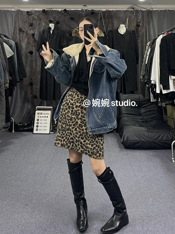 【婉婉studio】厚款大摆裙短裙中长裙半身裙ins韩版时尚复古春秋