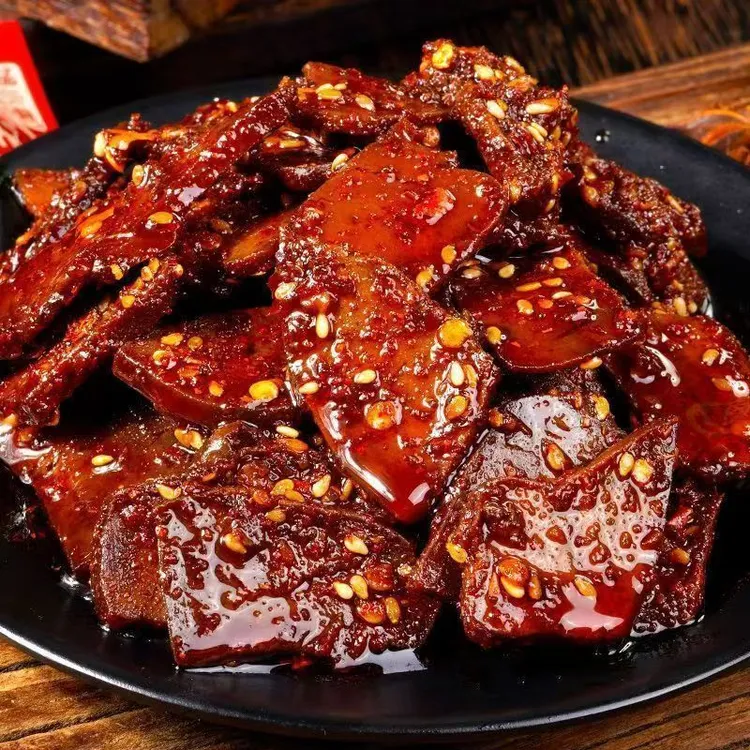 麻辣柴火猪肝香辣猪肝特产卤味小吃猪肉小零食