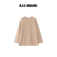 SJJ-SHANG【雪花毛衣】澳洲羊毛混纺时髦针织肌理感毛衣q136174p