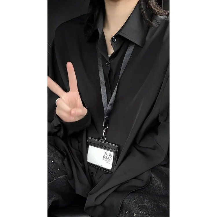 黑色冰丝凉感长袖衬衫男女夏薄款休闲防晒衬衣轻奢高级感垂感外套