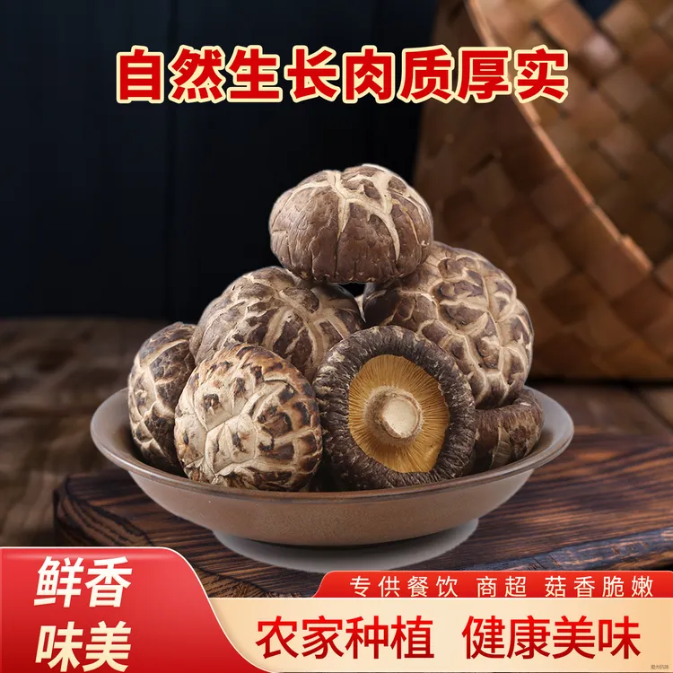 安徽黄山花菇干货108g新生肉厚无根菌菇冬菇蘑菇净重发货