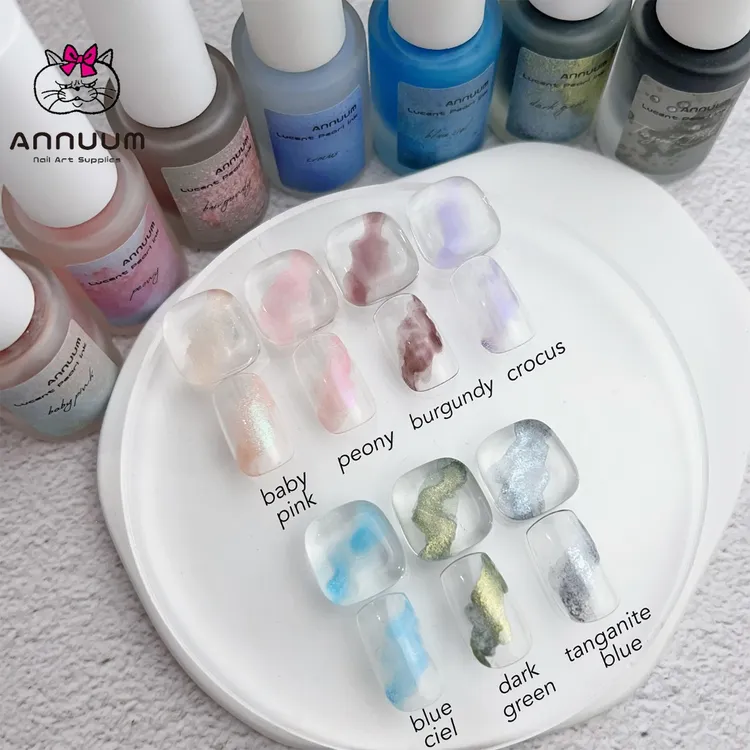 ANNUUM日本Annuum安纽美甲绸缎珠光晕染液Lucent Pearl Ink2速干