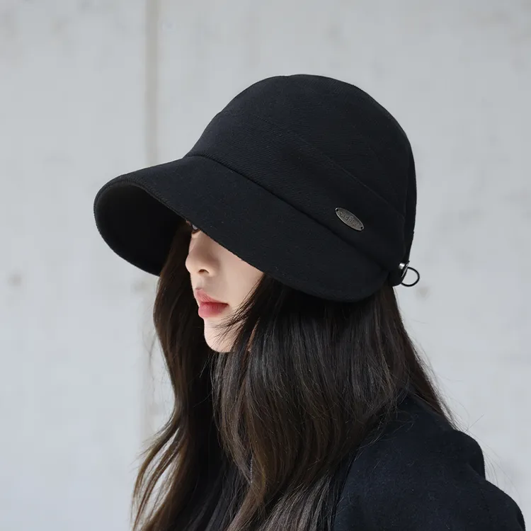 赵露思同款可挂口罩帽子女春秋季渔夫帽大头围显脸小秋冬季鸭舌帽