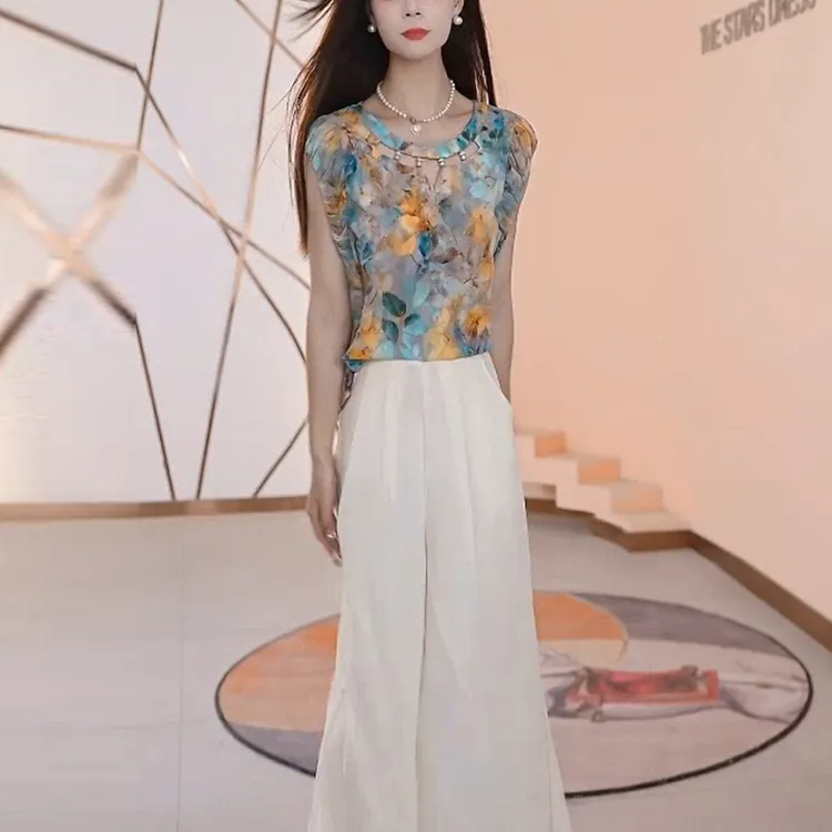 【莫瑞】夏季时尚女神修身洋气宽松气质休闲百搭显瘦减龄女装套裤