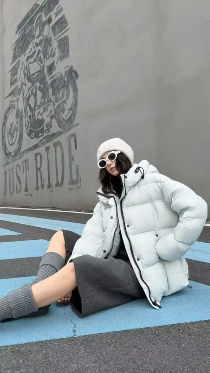 9号    韩系女冬608中款高级感保暖外套面泡芙羽绒服