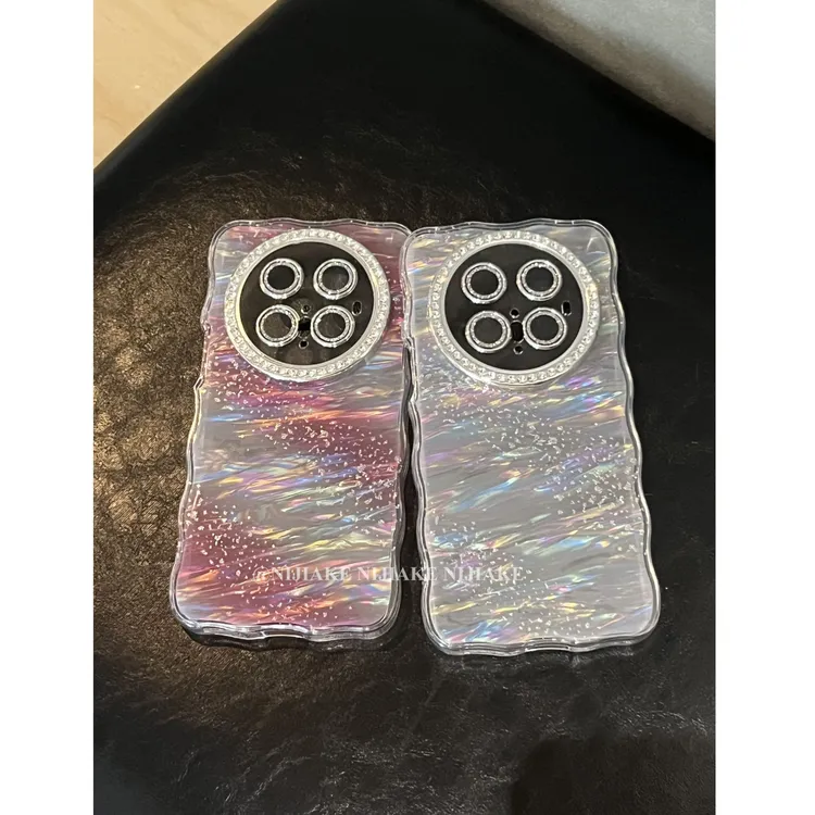 贝壳纹渐变镜头膜全包轻薄适用华为mate60手机壳mate70prop70p80