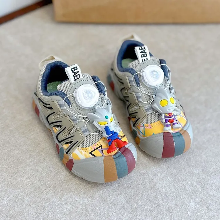 男童鞋子奥特曼2025春夏新款儿童旋转扣老爹鞋男孩丑萌宝宝运动鞋
