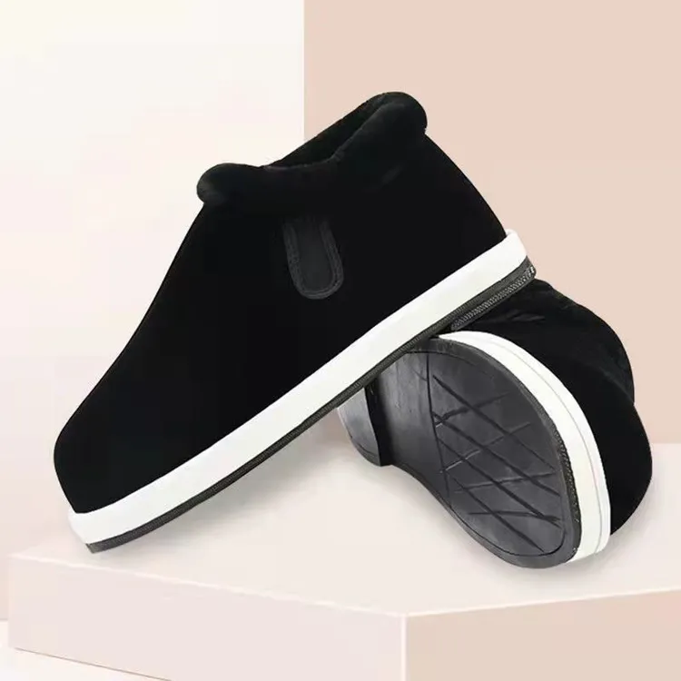 爆款手工湖南棉鞋男女千层底布鞋轮胎冬季防滑加绒中老年棉花鞋男