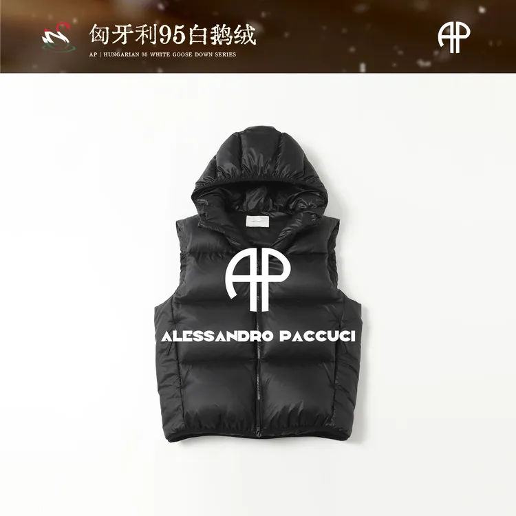 AP洛哥54002RR【羽书】匈牙利进口连帽时尚羽绒保暖马甲女装
