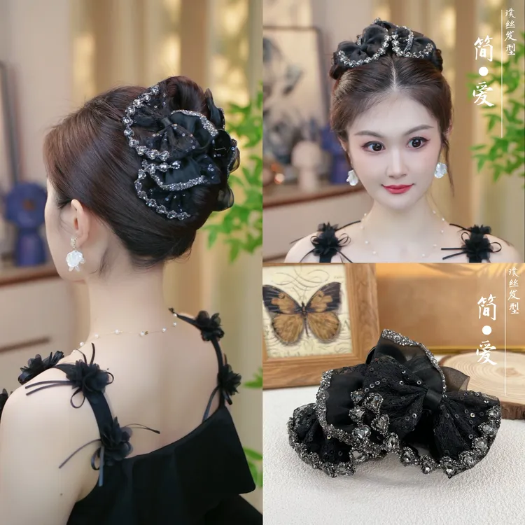 【浮生】巴黎王妃高级感轻奢气质蝴蝶结鲨鱼夹发夹发饰