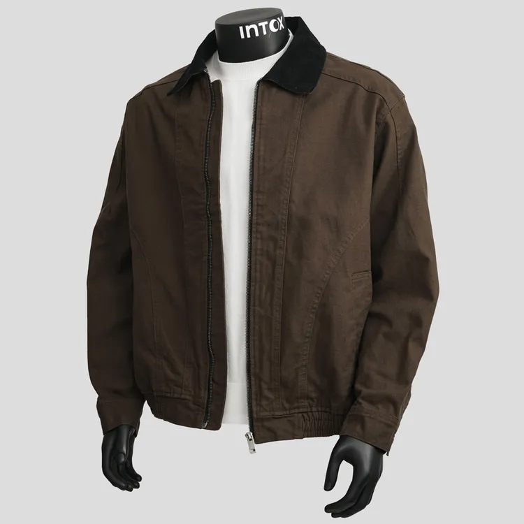 INTOX丨秋装复古工装夹克男宽松牛仔外套翻领潮牌休闲男士外套男