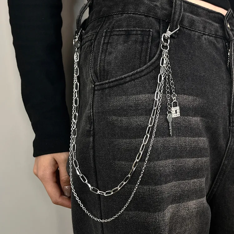 装饰裤链腰链皮带链条朋克ins链子腰带学生配饰街头嘻哈制服Y2K