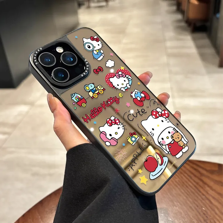 适用苹果16手机壳甜心凯蒂猫iphone15ProMax新款高级感14plus镜面