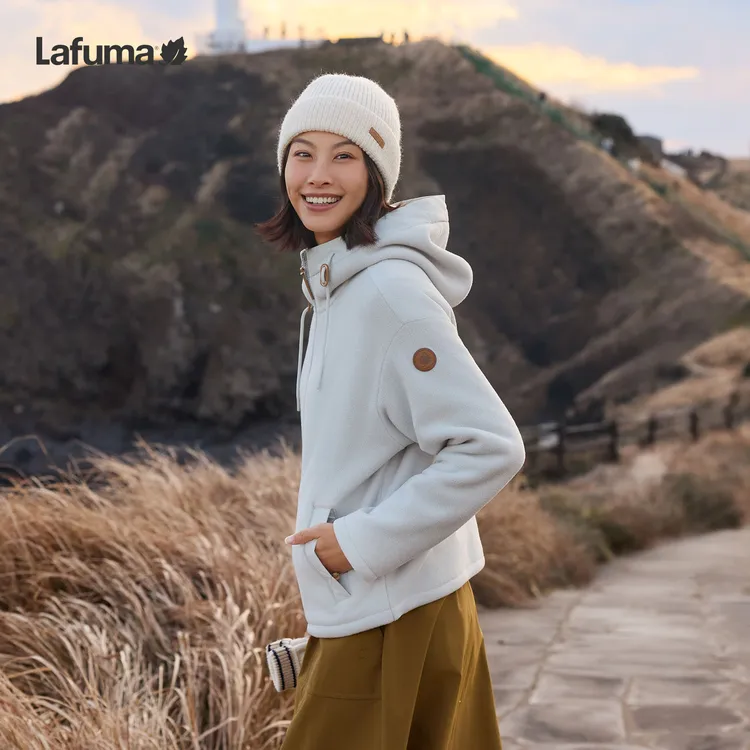 LAFUMA乐飞叶户外25秋冬连帽POLARTEC抓绒衣女保暖外套LFJA5CRX6