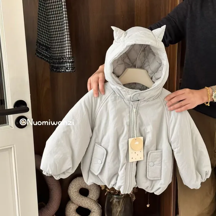 XZM-1824-儿童时尚洋气百搭牛角棉服外套（冬款）