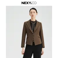 【晨粉专享价】【醋酸】秋季商务通勤收腰显瘦经典一粒扣短款西装女