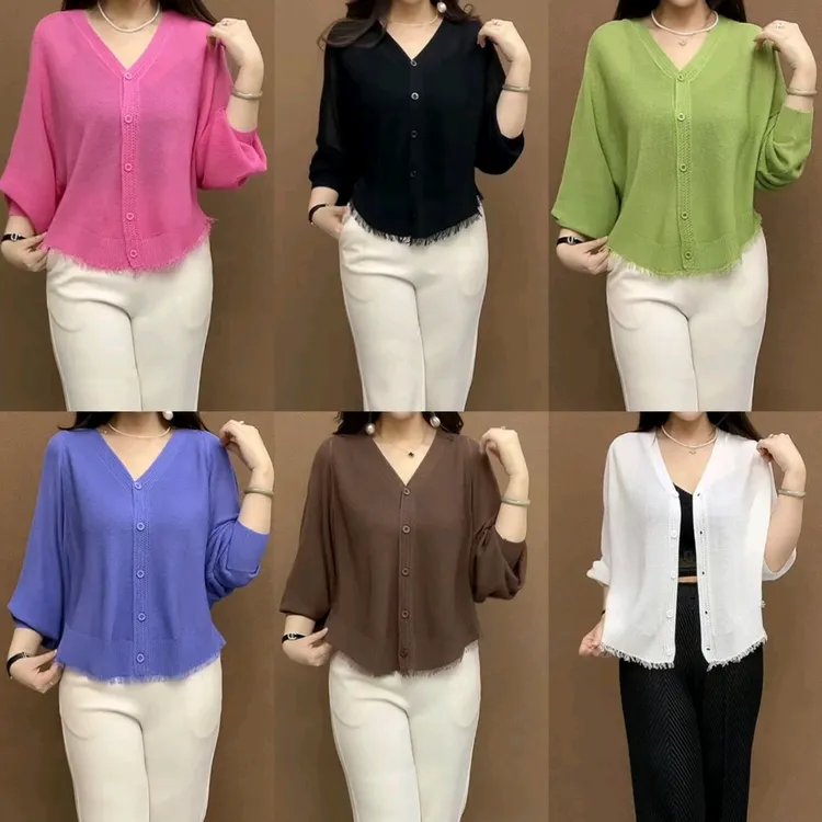 时尚新款流苏款冰麻开衫