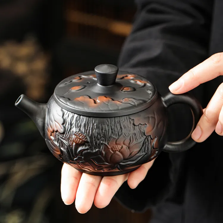 紫陶茶壶纯手工泡茶壶中式高档家用办公室单壶功夫茶具送礼送长辈