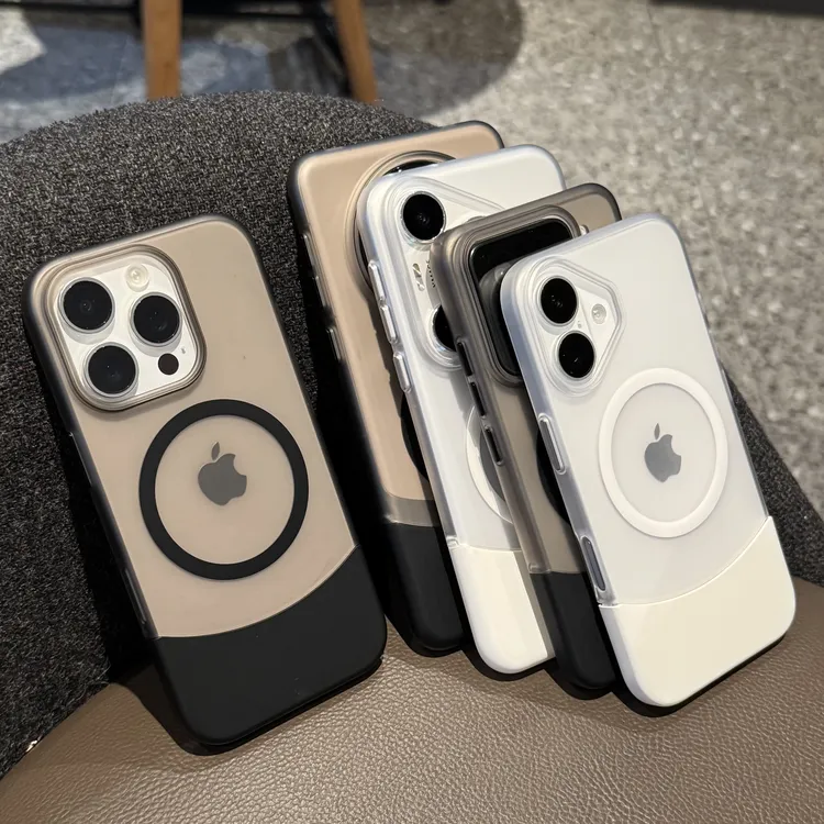 新款肤感磨砂拼接磁吸适用苹果16手机壳iPhone15华为P70小米潮流