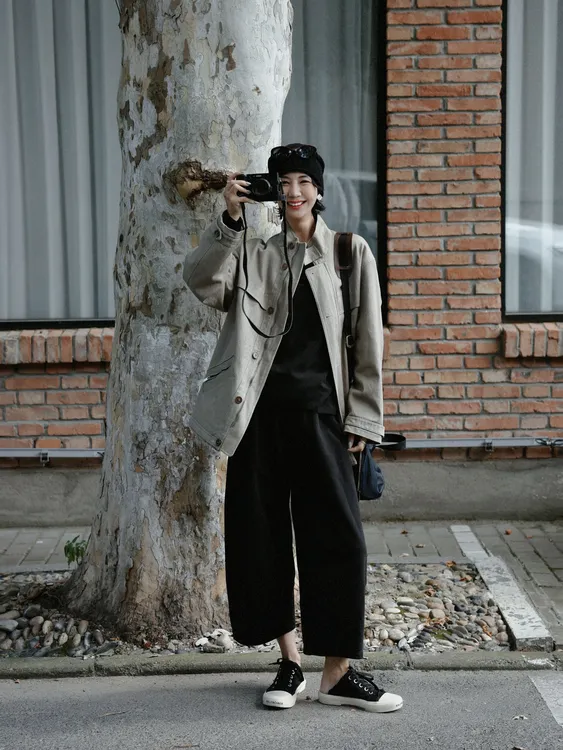 TT设计师【长风渡】日系高级感可拆卸立领工装纯棉外套女TT190747