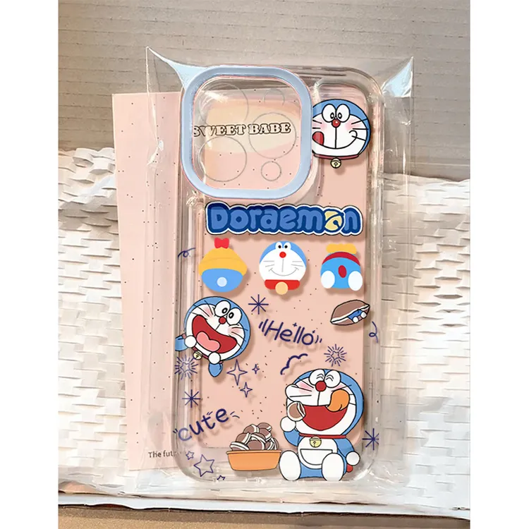 可爱叮当猫适用苹果16 15手机壳iPhone13promax防摔14 12男女xr软