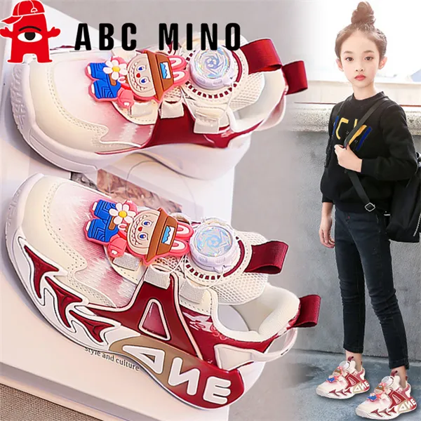 ABC MINO女童鞋运动鞋秋季中大儿童软底耐磨老爹鞋女孩拉布布超火