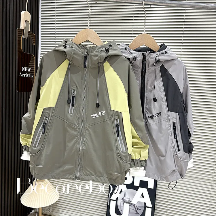 【淏妈原创】青少年童装男童秋装外套大童春秋痞帅炸街男孩冲锋衣服